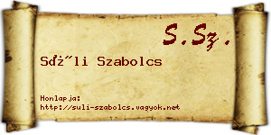 Süli Szabolcs névjegykártya